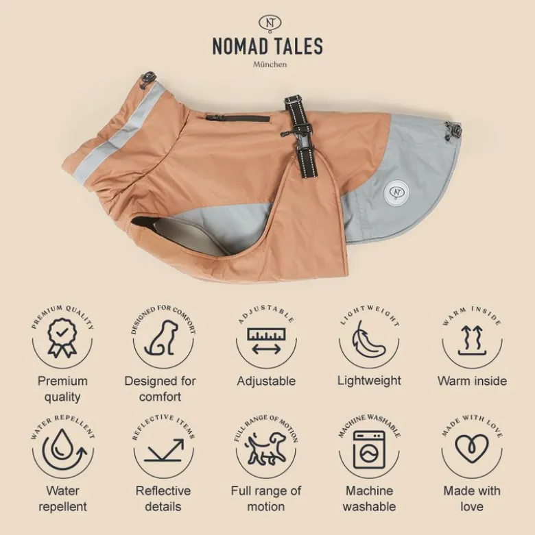 Nomad Tales Bloom -koiran talvitakki taupe