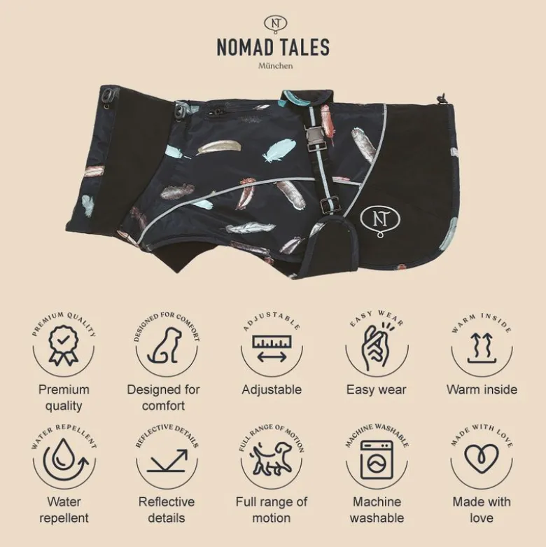 Nomad Tales Bloom Midnight -koiran takki