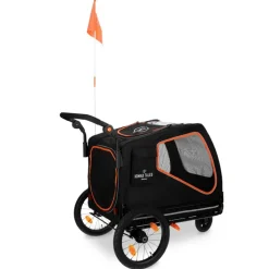 Nomad Tales Spirit Bike Trailer, ebony / tangerine