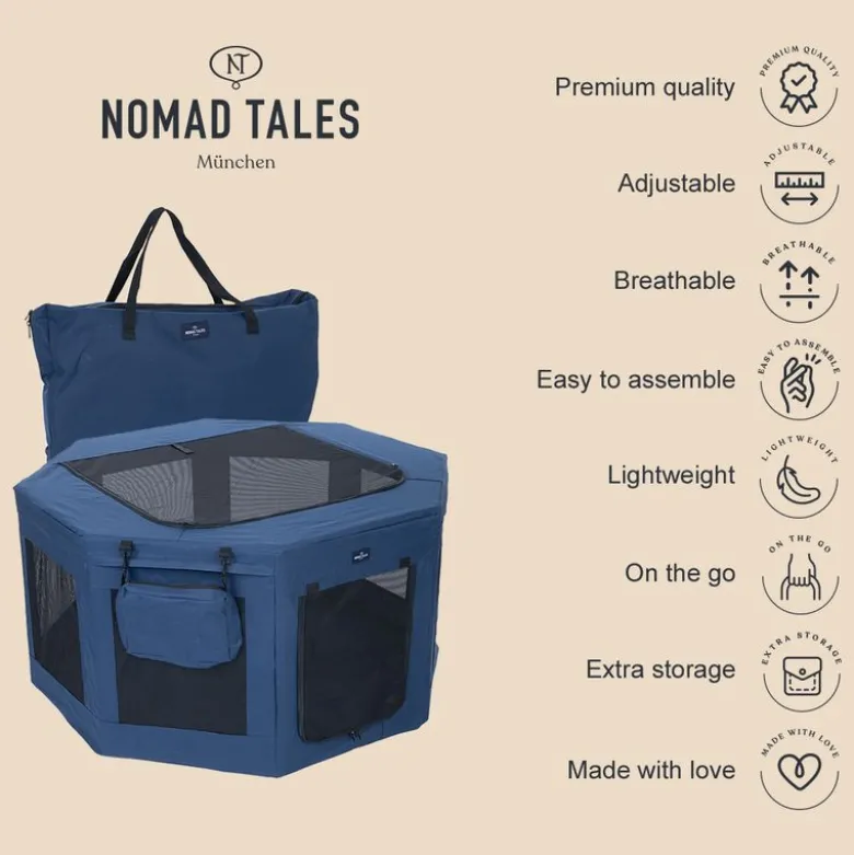 Nomad Tales Spirit kokoontaitettava koiranpentuaitaus