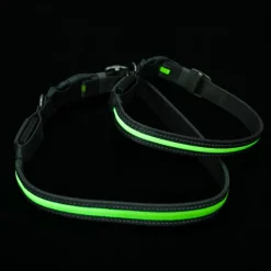 Nomad Tales Spirit USB LED -nailonkaulapanta, neonkeltainen ja harmaa