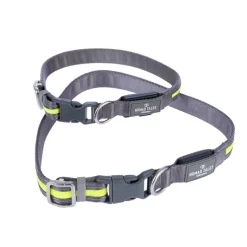 Nomad Tales Spirit USB LED -nailonkaulapanta, neonkeltainen ja harmaa