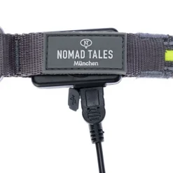 Nomad Tales Spirit USB LED -nailonkaulapanta, neonkeltainen ja harmaa