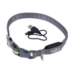 Nomad Tales Spirit USB LED -nailonkaulapanta, neonkeltainen ja harmaa