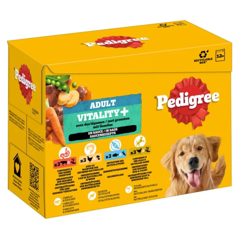 Pedigree Adult Vitality+ kastikkeessa -tuorepussit
