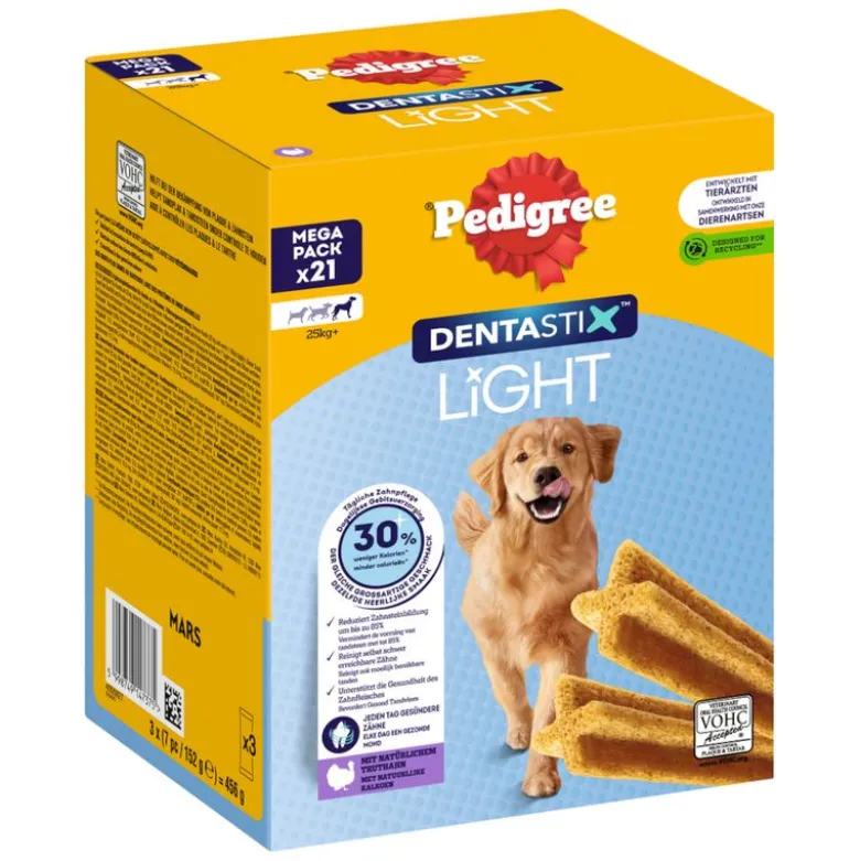 Pedigree Dentastix Light: hammashoitoherkut suurille koirille (>25 kg)
