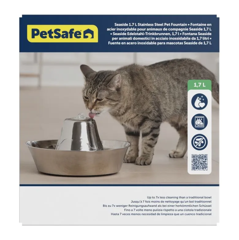 PetSafe® Seaside -vesiautomaatti ruostumattomasta teräksestä