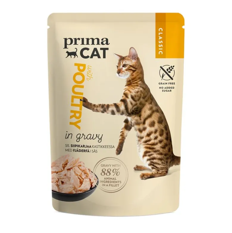 PrimaCat Classic kastikkeessa 12 x 85 g