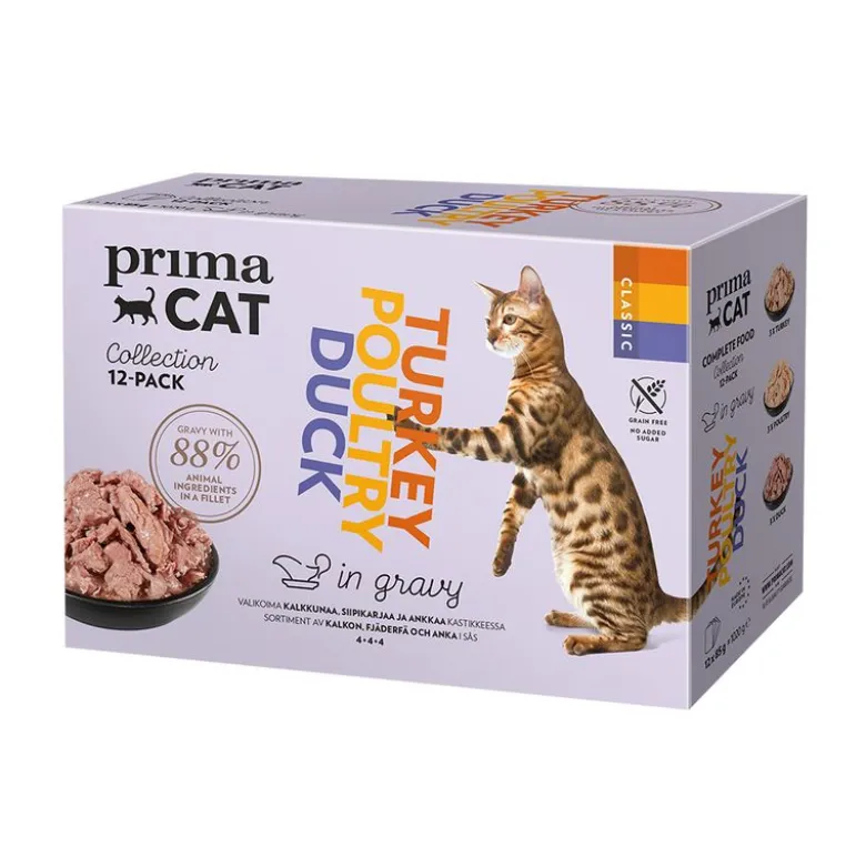 PrimaCat Classic kastikkeessa 12 x 85 g