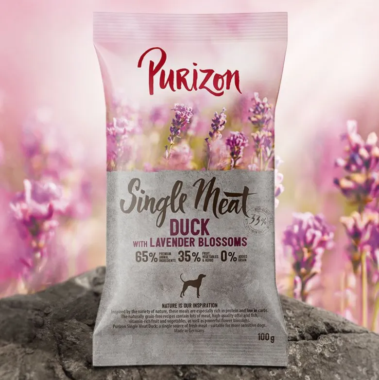 Purizon Single Meat Adult ankka, omena & laventelinkukka