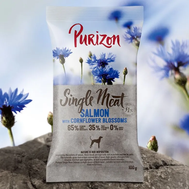 Purizon Single Meat Adult lohi, pinaatti & ruiskaunokin kukat