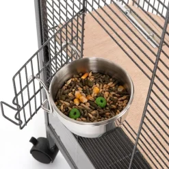 Ripustettava TIAKI-ruokakuppi ruostumatonta terästä