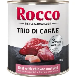 Rocco Classic Trio di Carne -säästöpakkaus 24 x 800 g