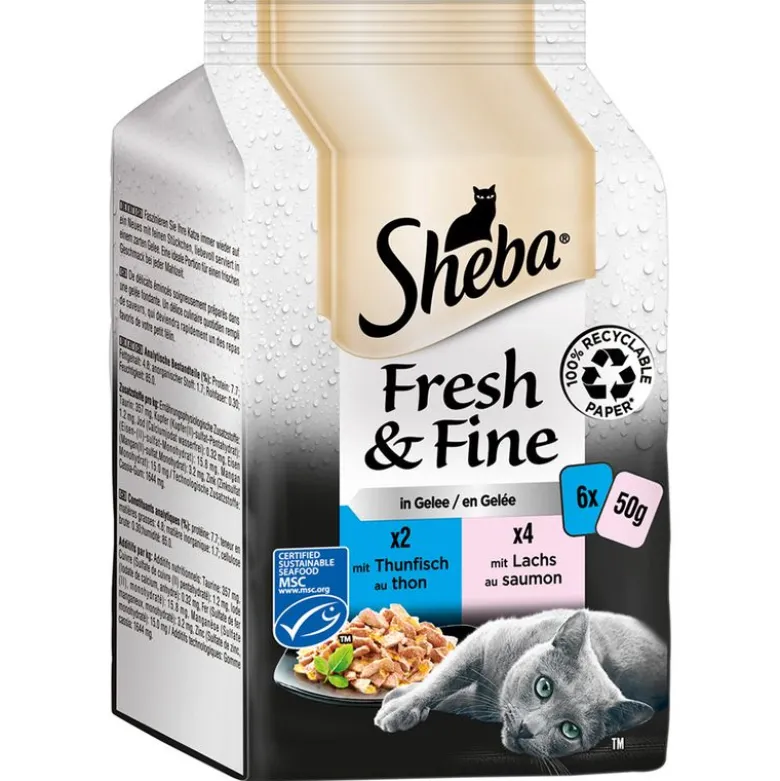 Sheba Fresh & Fine Fresh Pouches -säästöpakkaus 72 x 50 g