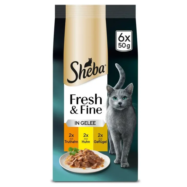 Sheba Fresh & Fine Fresh Pouches -säästöpakkaus 72 x 50 g