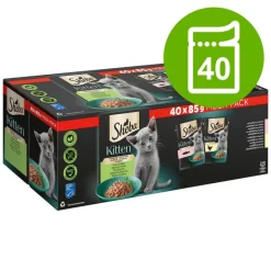 Sheba Kitten -lajitelmat tuorepussit 40 x 85 g