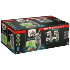 Sheba Kitten -lajitelmat tuorepussit 40 x 85 g
