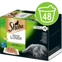 Sheba-rasialajitelma säästöpakkauksessa 48 x 85 g