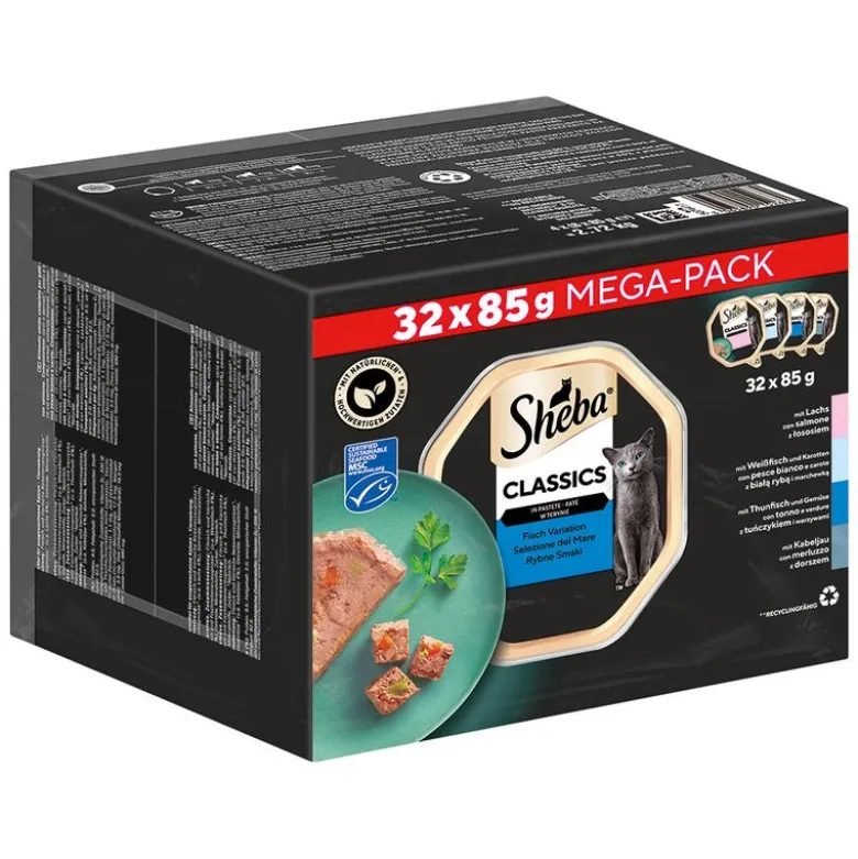 Sheba-rasialajitelma 32 x 85 g