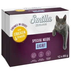 Smilla Adult Light Pouch paloja kastikkeessa vihannesten kera