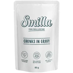 Smilla Kitten Pouches paloja kastikkeessa vihannesten kera