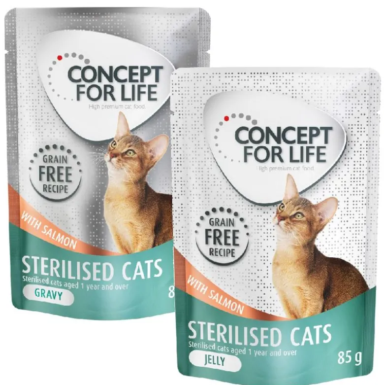 Säästöpakkaus Concept for Life hyytelö ja kastike viljaton sekoitus 24 x 85 g