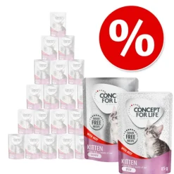 Säästöpakkaus Concept for Life hyytelö ja kastike viljaton sekoitus 24 x 85 g