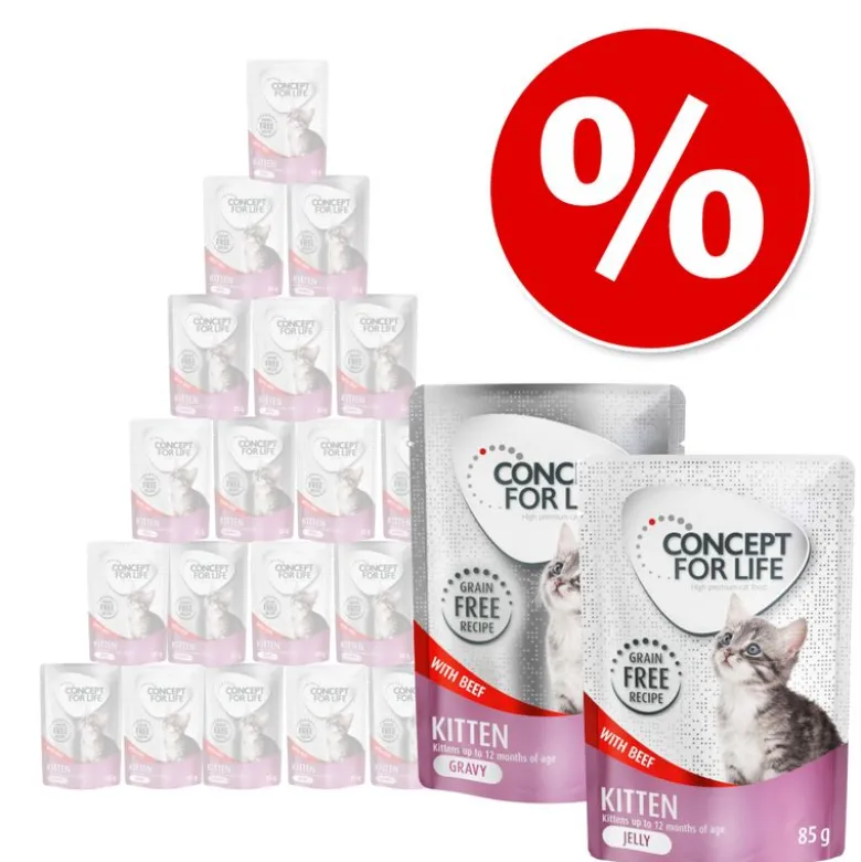 Säästöpakkaus Concept for Life hyytelö ja kastike viljaton sekoitus 24 x 85 g