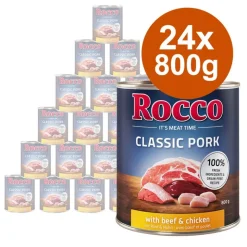 Säästöpakkaus Rocco Classic Pork 24 x 800g
