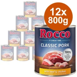 Säästöpakkaus Rocco Classic Pork 12 x 800 g