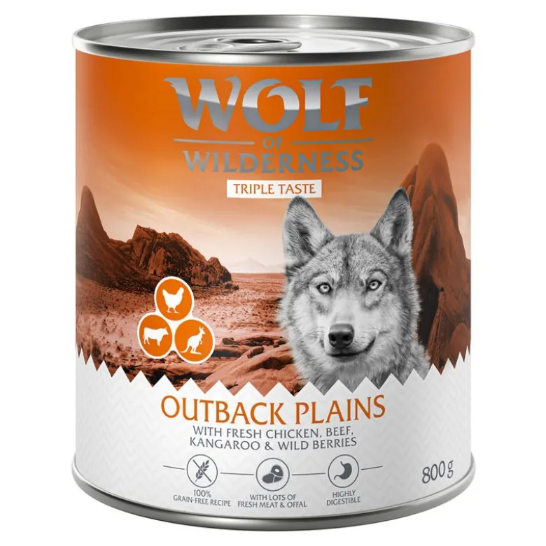 Säästöpakkaus: Wolf of Wilderness "The Taste Of" 24 x 800 g