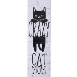 TIAKI "Crazy Cat Mum" -koristekyltti ripustettavaksi