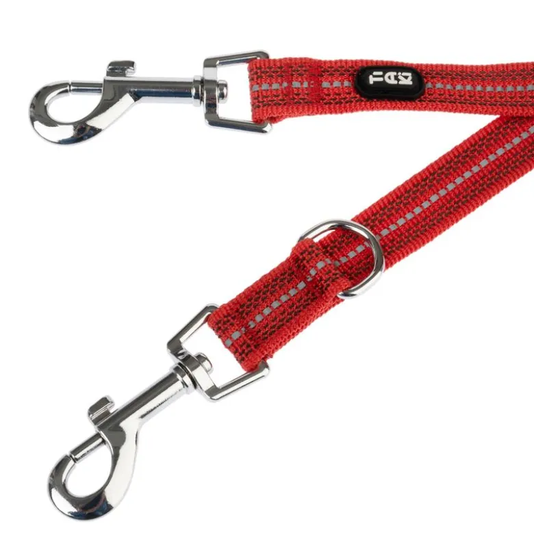 TIAKI Reflective Rubber -talutushihna, punainen