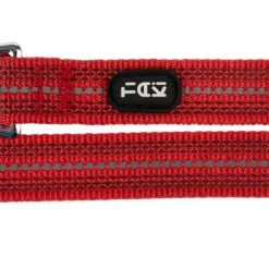TIAKI Reflective Rubber -talutushihna, punainen