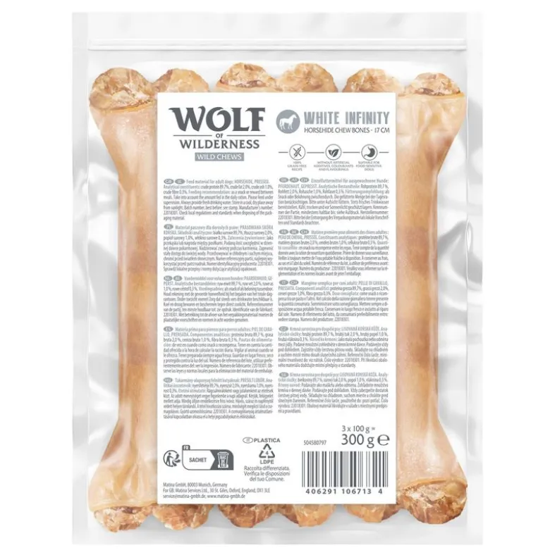 Wolf of Wildenress hevosen nahasta valmistettu puruluu "White Infinity"