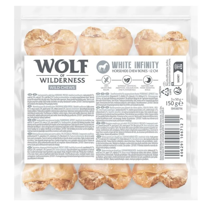 Wolf of Wildenress hevosen nahasta valmistettu puruluu "White Infinity"