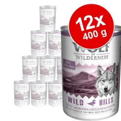 Wolf of Wilderness Adult -säästöpakkaus 12 x 400 g