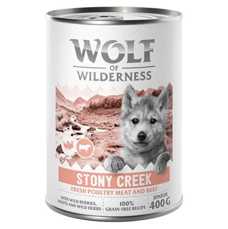 Wolf of Wilderness Junior "Expedition", 6 x 400 g