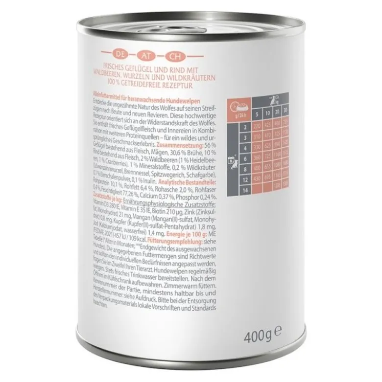 Wolf of Wilderness Junior "Expedition", 6 x 400 g