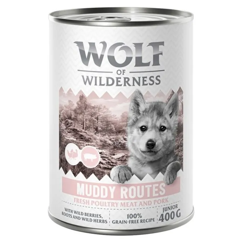 Wolf of Wilderness Junior "Expedition", 6 x 400 g