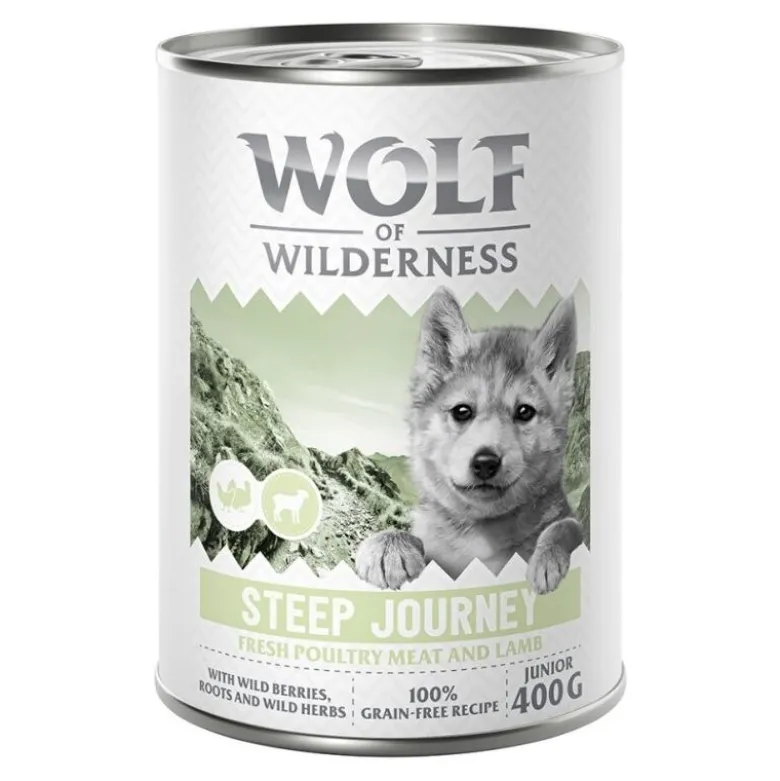 Wolf of Wilderness Junior "Expedition", 6 x 400 g