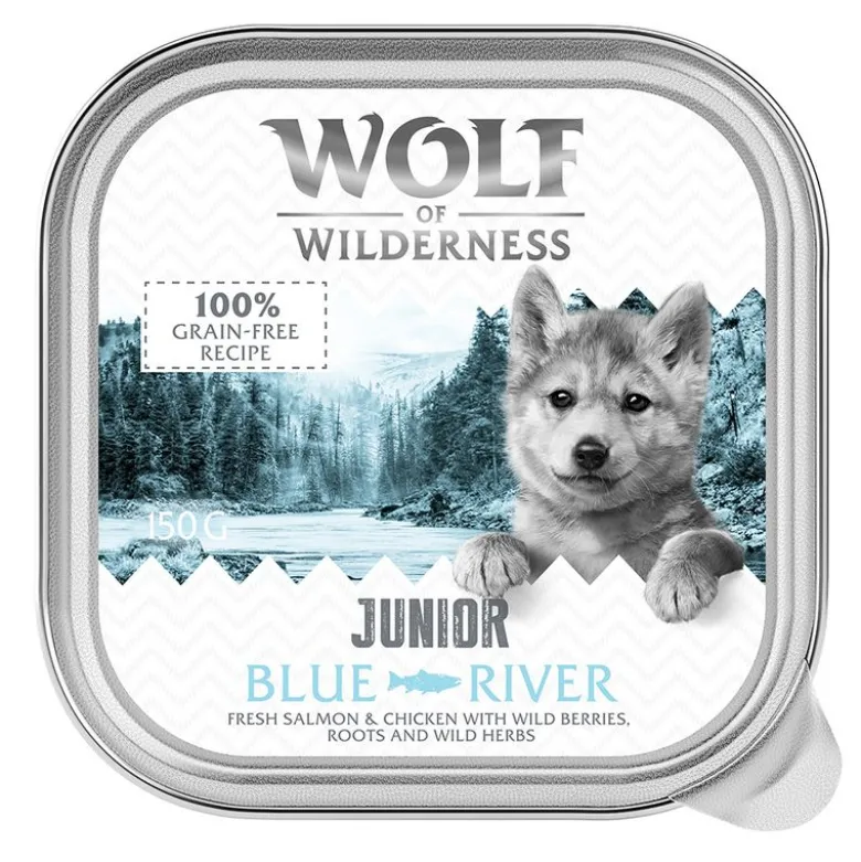 Wolf of Wilderness JUNIOR – kaksiproteiininen resepti 6/24 x 150 g rasia