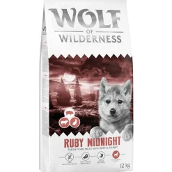 Wolf of Wilderness Junior "Ruby Midnight" nauta ja kani – viljaton