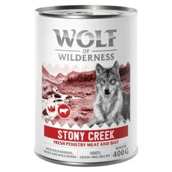 Wolf of Wilderness Senior "Stony Creek" - Siipikarja ja naudanliha 1 x 400 g