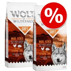 Wolf of Wilderness Soft - säästöpakkaus 2 x 12 kg