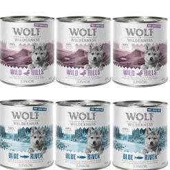 6 x 800 g Wolf of Wilderness -lajitelmat