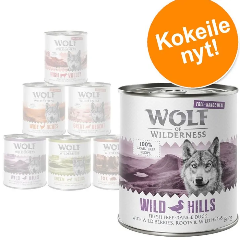 6 x 800 g Wolf of Wilderness -lajitelmat