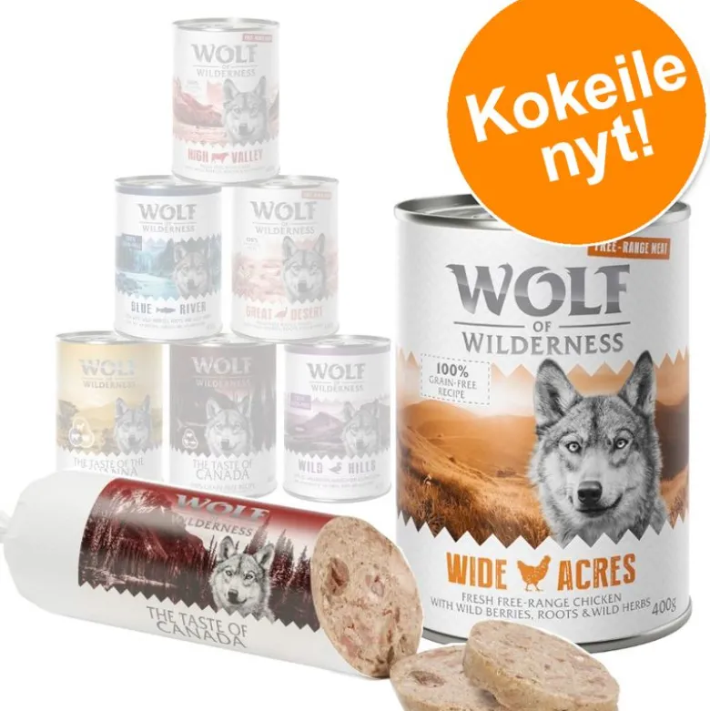 6 x 400 g Wolf of Wilderness -lajitelmat