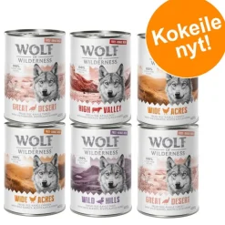 6 x 400 g Wolf of Wilderness -lajitelmat