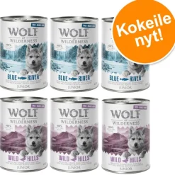 6 x 400 g Wolf of Wilderness -lajitelmat